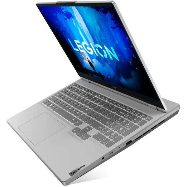 Laptop Lenovo Gaming Legion 5 15IAH7H, 15.6 inch, Full HD IPS 144Hz, Procesor Intel Core i7-12700H (24M Cache, up to 4.70 GHz), 32GB DDR5, 512GB SSD, GeForce RTX 3060 6GB, No OS, Cloud Grey, 3Yr Onsite Premium Care