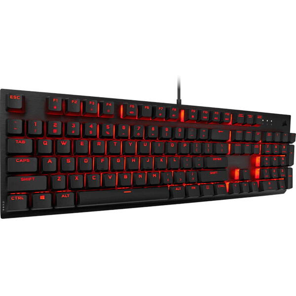 Tastatura Corsair Gaming Mecanica K60 PR, Iluminare Rosu, Switch Cherry Viola, USB, Negru
