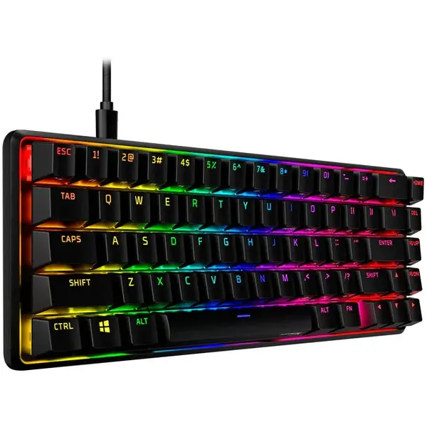 Tastatura HP mecanica HyperX Alloy 65 Aqua, Iluminare RGB, Negru