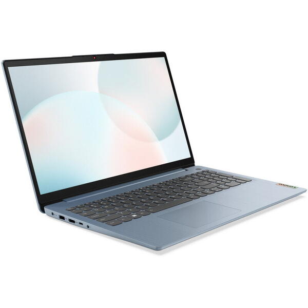 Laptop Lenovo 15.6 inch IdeaPad 3 15ABA7, FHD IPS, Procesor AMD Ryzen 5 5625U (16M Cache, up to 4.3 GHz), 16GB DDR4, 512GB SSD, Radeon, No OS, Misty Blue