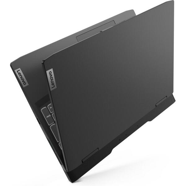 Laptop Lenovo Gaming 16 inch IdeaPad 3 16ARH7, WUXGA IPS 165Hz, Procesor AMD Ryzen 7 6800H (16M Cache, up to 4.7 GHz), 16GB DDR5, 512GB SSD, GeForce RTX 3050 Ti 4GB, No OS, Onyx Grey