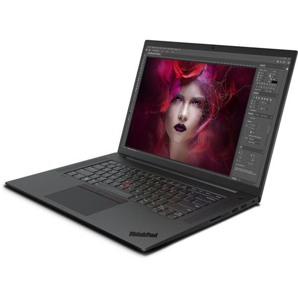 Laptop Lenovo 16 inch ThinkPad P1 Gen 5, WQXGA IPS 165Hz, Procesor Intel Core i7-12700H (24M Cache, up to 4.70 GHz), 32GB DDR5, 1TB SSD, RTX A2000 8GB, 5G, Win 11 DG Win 10 Pro, Black