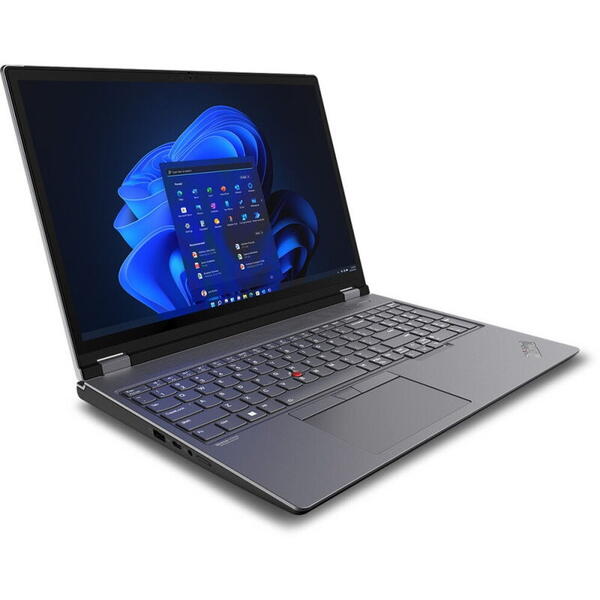 Laptop Lenovo 16 inch ThinkPad P16 Gen 1, WQXGA IPS, Procesor Intel Core i7-12850HX (25M Cache, up to 4.80 GHz), 32GB DDR5, 1TB SSD, RTX A4500 16GB, Win 11 DG Win 10 Pro, Storm Grey