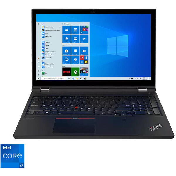 Laptop Lenovo 15.6 inch ThinkPad T15g Gen 2, FHD IPS, Procesor Intel Core i7-11800H (24M Cache, up to 4.60 GHz), 16GB DDR4, 512GB SSD, GeForce RTX 3080 16GB, Win 10 Pro, Black