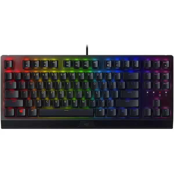 Tastatura gaming mecanica Razer BlackWidow V3 TKL, Iluminare Chroma RGB, Switch Razer Yellow, US Layout, Negru