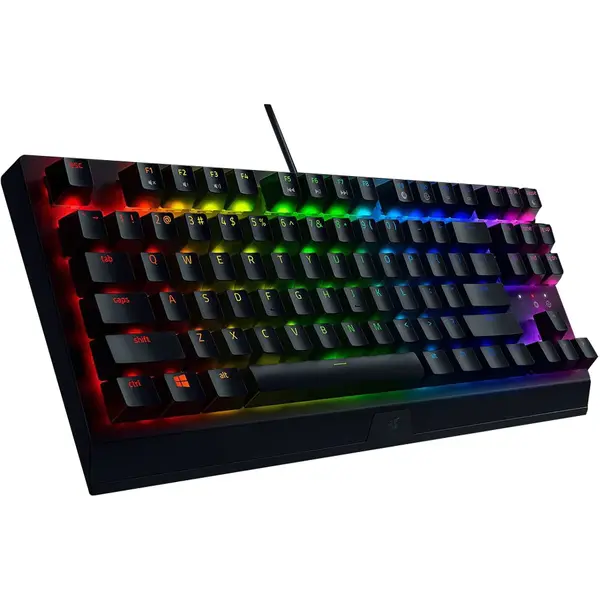 Tastatura gaming mecanica Razer BlackWidow V3 TKL, Iluminare Chroma RGB, Switch Razer Yellow, US Layout, Negru