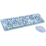 Kit tastatura + mouse Serioux wireless Serioux Retro, Albastru