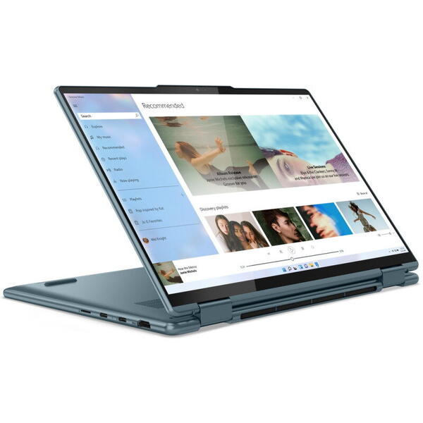 Laptop Lenovo Yoga 7 14ARB7, 14 inch, 2 in 1 Convertibil, 2.2K IPS Touch, Procesor AMD Ryzen 5 6600U (16M Cache, up to 4.5 GHz), 16GB DDR5, 512GB SSD, Radeon 660M, Win 11 Home, Stone Blue, 3Yr Onsite Premium Care