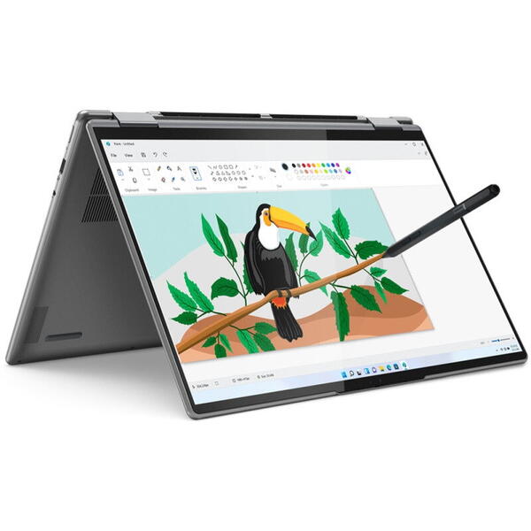 Laptop Lenovo Yoga 7 16IAH7, 16 inch, 2 in 1 Convertibil, 2.5K IPS Touch, Procesor Intel Core i7-12700H (24M Cache, up to 4.70 GHz), 16GB DDR5, 512GB SSD, Intel Arc A370M 4GB, Win 11 Home, Arctic Grey, 3Yr Onsite Premium Care
