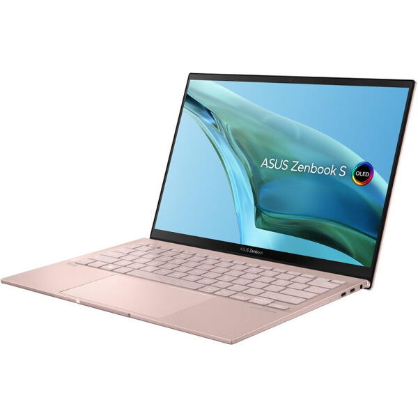 Laptop Asus Zenbook S 13 OLED UM5302TA, 13.3 inch, 2.8K Touch, Procesor AMD Ryzen 5 6600U (16M Cache, up to 4.5 GHz), 8GB DDR5, 512GB SSD, Radeon 660M, Win 11 Home, Vestige Beige