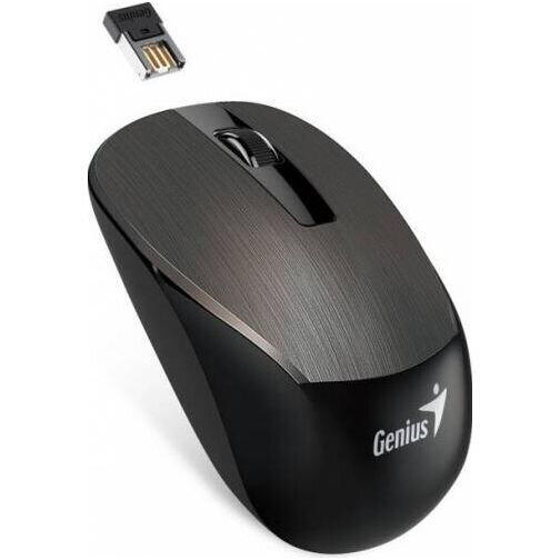 Mouse Genius wireless NX-7015, 2.4Ghz, Optic, 1600 dpi, Butoane/scroll 3/1, Negru/Gri