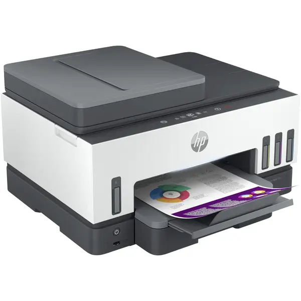 Multifunctional inkjet color HP Smart Tank 790 All-in-One Printer, Light Basalt, Retea, Wireless, ADF, Duplex, A4