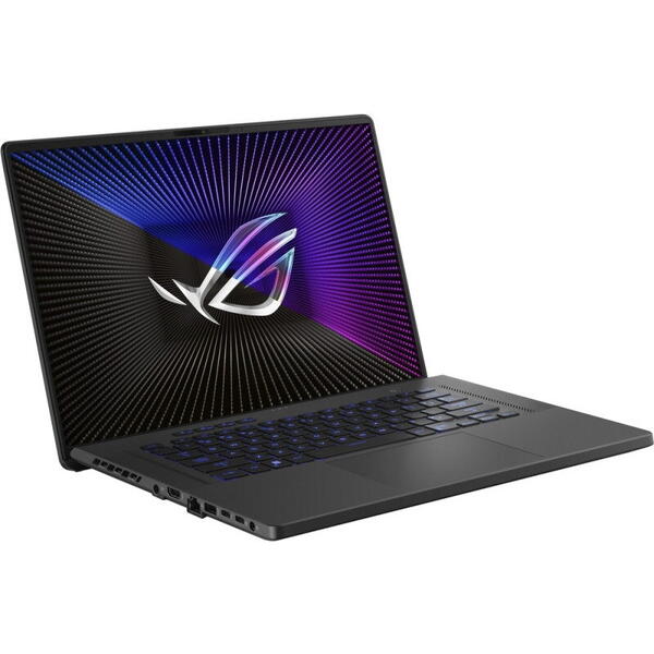 Laptop Asus Gaming ROG Zephyrus G16 GU603VU cu procesor Intel® Core™ i9-13900H pana la 5.40 GHz, 16", QHD+, IPS, 240Hz, 16GB DDR4, 1TB SSD, NVIDIA® GeForce RTX™ 4050 6GB GDDR6 TGP 120W, No OS, Eclipse Gray