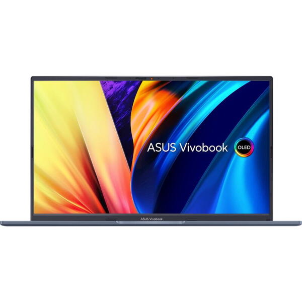 Laptop Asus Vivobook M1503IA cu procesor AMD Ryzen 7 4800H, 15.6inch, OLED 2.8K (2880 x 1620), Glossy display, 8GB DDR4, 1TB M.2 NVMe PCIe SSD, AMD Radeon™ Graphics, Quiet Blue, No OS