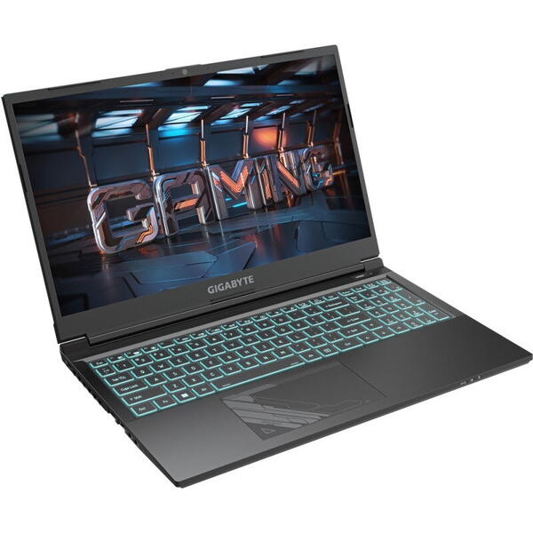Laptop Gigabyte G5 15 MF RTX4050, 8GB DDR4, 512GB SSD, GeForce RTX 4050 6GB, Free DOS, Negru