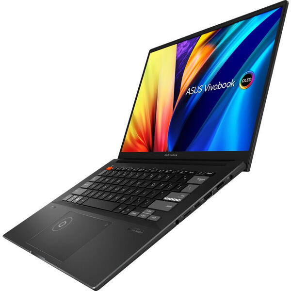 Laptop Asus N7401ZE-M9093X, 14.5 inch, 16GB DDR5, 512GB SSD, GeForce RTX 3050 Ti 4GB, Win 11 Pro, Negru