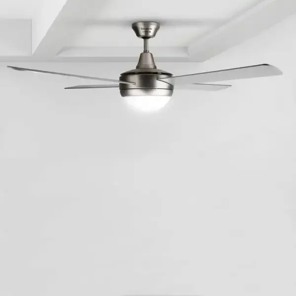 Ventilator Taurus Fresko 4B, de tavan cu lustra, Argintiu