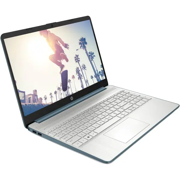 Laptop HP 15s-fq3018nq cu Procesor Intel Celeron N4500 pana la 2.80 GHz, 15.6inch, HD, 4GB, 256GB SSD, Intel UHD Graphics, Free DOS, Blue