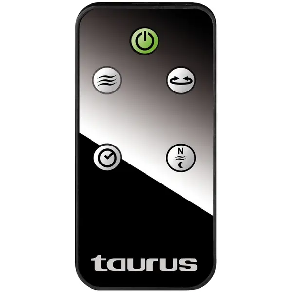 Ventilator Taurus Babel RC, 45W, Telecomanda, 3 Viteze, Timer 7.5 ore, Display LED, 3 Moduri de functionare: normal,soft si somn, Miscare oscilatorie, Gri/Negru metalizat
