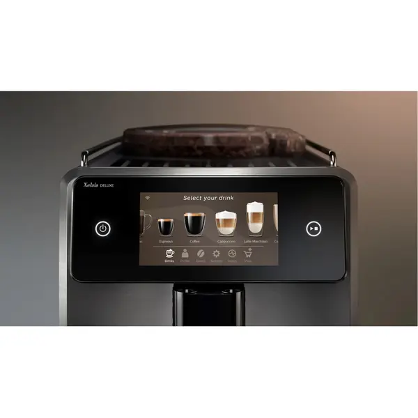 Espressor automat Philips-Saeco Xelsis Deluxe SM8782/30, 15 bari, Rasnita ceramica, Filtru Aqua Clean, Gri