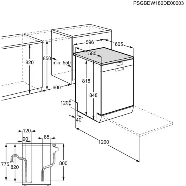 Masina de spalat vase Electrolux ESM89400SX, 14 seturi, 8 programe, Clasa C, Motor Inverter, AirDry, 60 cm, Inox