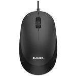 Mouse Philips SPK7307BL, Cu fir, USB 2.0, Optic, 1600 DPI, 1.5m, Negru