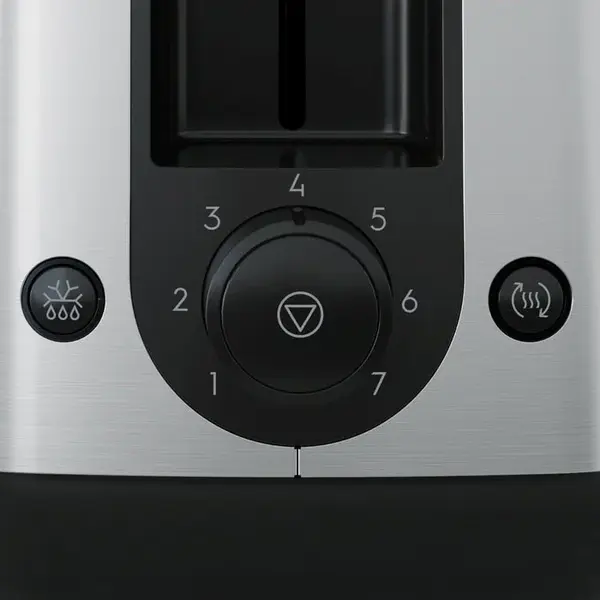 Toaster Electrolux Create 5 E5T1-4ST, 800 W, Timer digital cu afișare timp rămas, 7 Niveluri de rumenire, Tavita firimituri detasabila, Full inox