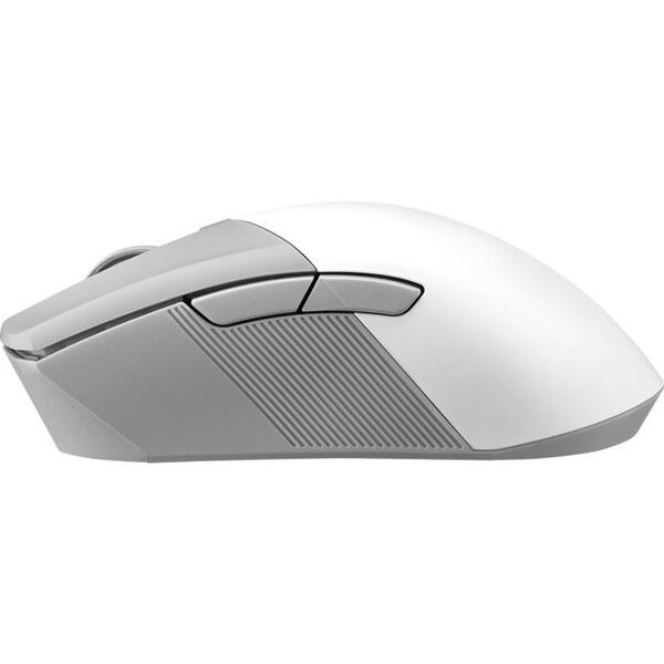Mouse Asus gaming wireless ROG, RGB, 79g, senzor optic, Alb