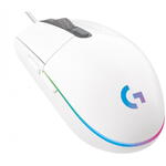 Mouse Logitech gaming G102 Lightsync, 8000 dpi, RGB, Alb