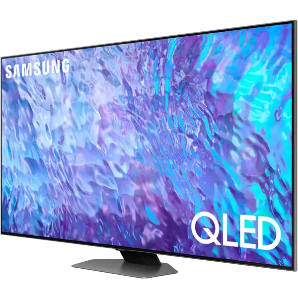Televizor Samsung QE50Q80CATXXH, 125 cm, Smart, 4K Ultra HD, 100 Hz, Clasa G (Model 2023), Argintiu