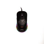 Mouse Spacer Alien Light , Gaming, cu fir, USB, Optic, Rezolutie ajustabila 6.400 dpi, Butoane/Scroll 6/1, Iluminare RGB, negru