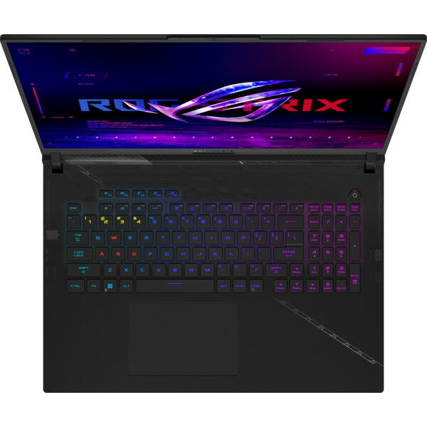 Laptop Asus Gaming, ROG Strix SCAR 18 G834JZ, 18 inch, QHD+ 240Hz G-Sync, Procesor Intel Core i9-13980HX (36M Cache, up to 5.60 GHz), 32GB DDR5, 2x 1TB SSD, GeForce RTX 4080 12GB, No OS, Black