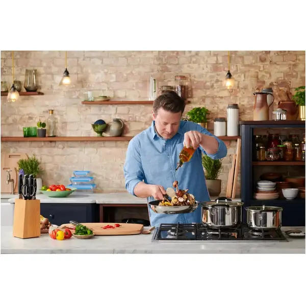 Tigaie saute cu capac Tefal Jamie Oliver Home Cook, 24 cm