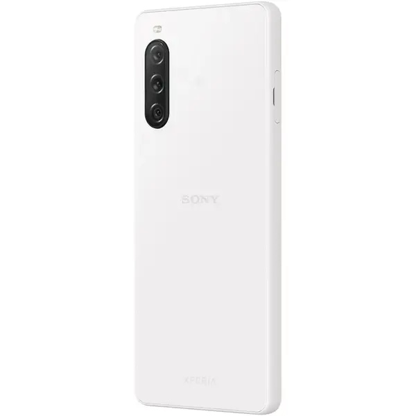 Telefon mobil Sony Xperia 10 V, Dual SIM, 6GB RAM, 128GB, 5G, Alb