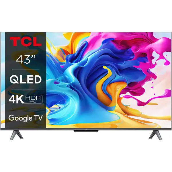 Televizor TCL QLED 65C645, 164 cm, Smart Google TV, 4K Ultra HD, Clasa G (Model 2023)