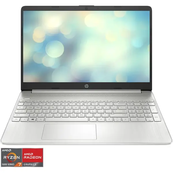 Laptop HP 15s-eq3009nq, 15.6 inch, Full HD, Procesor AMD Ryzen 7 5825U (16M Cache, up to 4.5 GHz), 16GB DDR4, 512GB SSD, Radeon, Free DOS, Silver