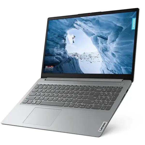 Laptop Lenovo IdeaPad 1 15IJL7, 15.6 inch, HD, Procesor Intel Pentium Silver N6000 (4M Cache, up to 3.30 GHz), 4GB DDR4, 128GB eMMC, GMA UHD, Win 11 Home S, Cloud Grey