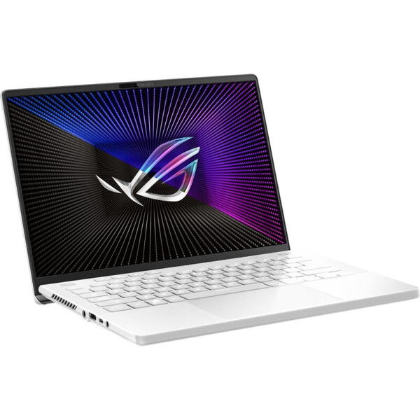 Laptop Asus Gaming 14 inch, ROG Zephyrus G14 GA402XY, QHD+ 165Hz Mini LED, Procesor AMD Ryzen 9 7940HS (16M Cache, up to 5.2 GHz), 32GB DDR5, 1TB SSD, GeForce RTX 4090 16GB, Win 11 Home, Moonlight White