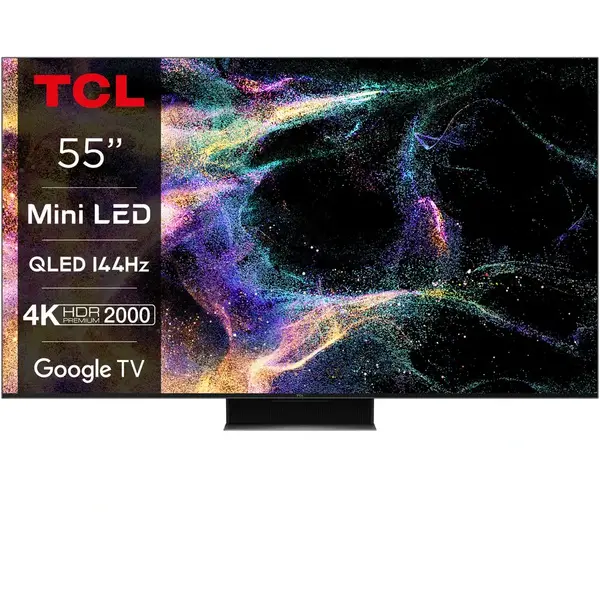 Televizor TCL MiniLed 85C845, 214 cm, Smart Google TV, 4K Ultra HD, 100 Hz, Clasa G (Model 2023)