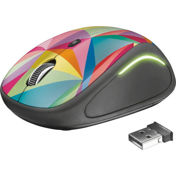 Mouse Trust Yvi FX Wireless Mouse, Multicolor
