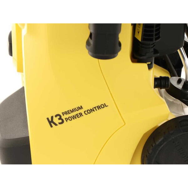 Aparat de curatat cu presiune Karcher K3 Premium Power Control Home , 1600W, 120 bar presiune maxima, 380 l/h debit maxim, Furtun de presiune 7 m, Home Kit accesoriu pentru curatarea suprafetelor mari T 1, detergent Patio &amp; Deck 0,5 l
