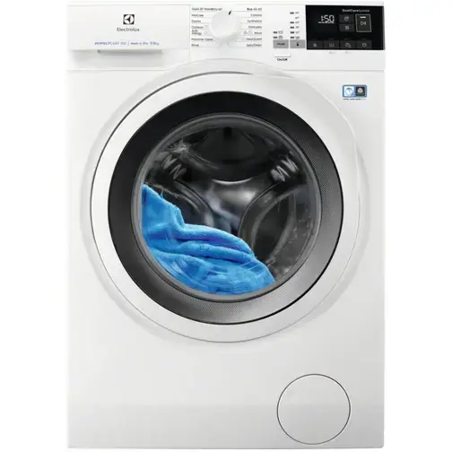 Masina de spalat rufe Electrolux cu uscator PerfectCare700 FW7WP447W, Spalare 7 kg, Uscare 5 kg, 1400 rpm, Clase A, Motor Inverter cu MagnetPermanent, Display LCD, DualCare, SteamCare, FreshScent, Sensicare. Time Manager, Alb