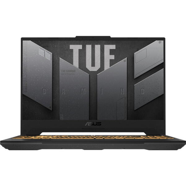 Laptop Asus Gaming TUF F15 FX507ZU4, 15.6 inch, Full HD 144Hz, Procesor Intel Core i7-12700H (24M Cache, up to 4.70 GHz), 8GB DDR4, 512GB SSD, GeForce RTX 4050 6GB, No OS, Mecha Gray