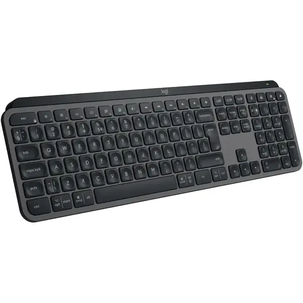 Tastatura Logitech wireless MX Keys S, Iluminare, 2.4GHz&amp, Bluetooth,USB-C, US INTL layout, Graphite
