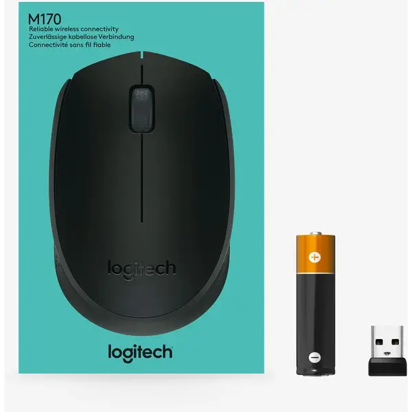 Mouse Logitech M171, Wireless, Negru