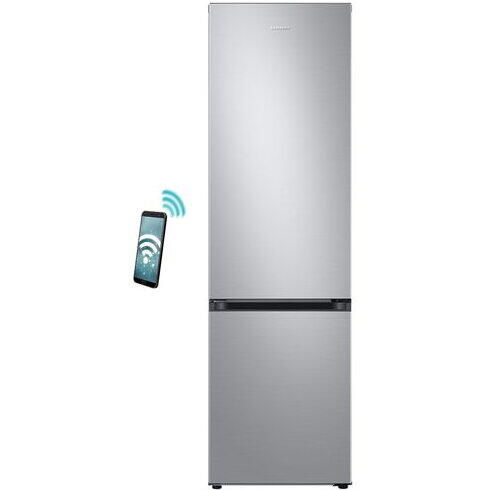 Combina frigorifica Samsung RB38C602DSA/EF, 390 l, Clasa D, Total No Frost, All-Around Cooling, Compresor Digital Inverter, WiFi, AI Energy, Smart Control, H 203 cm, Inox