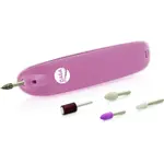  Daga Trusa manichiura/pedichiura Daga SM 210 Pink. 5 Capete de lucru, Lampa UV pentru uscare rapida, Sensor tactil, Led de precizie, Cutie de depozitare, Alb/Roz