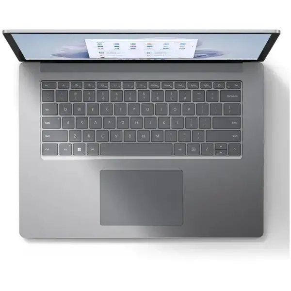 Laptop MICROSOFT SURFACE 5 cu procesor Intel Core i7-1255U pana la 4.70 GHz, 15 inch, WQXGA, 8GB, 256GB SSD, Intel Iris Xe Graphics, Windows 11 Home, Platinum