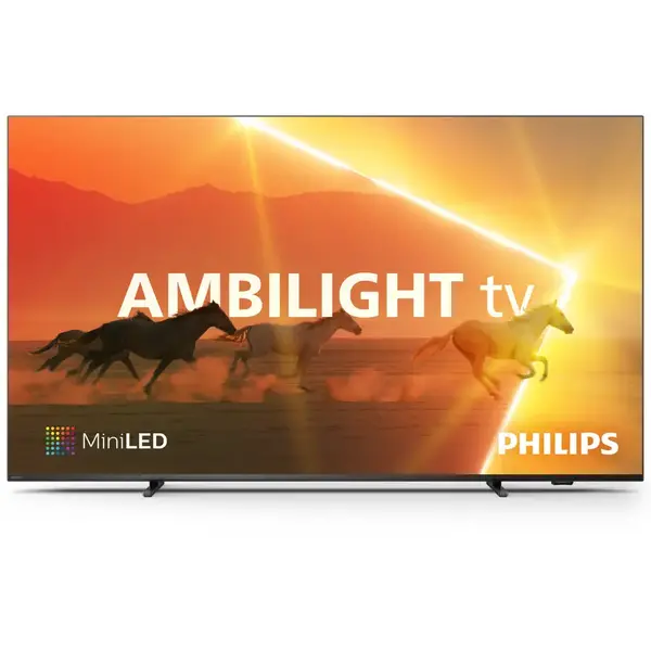 Televizor Philips AMBILIGHT tv MiniLED 55PML9008/12, 139 cm, Google TV, 4K Ultra HD, 100hz, Clasa F (Model 2023)