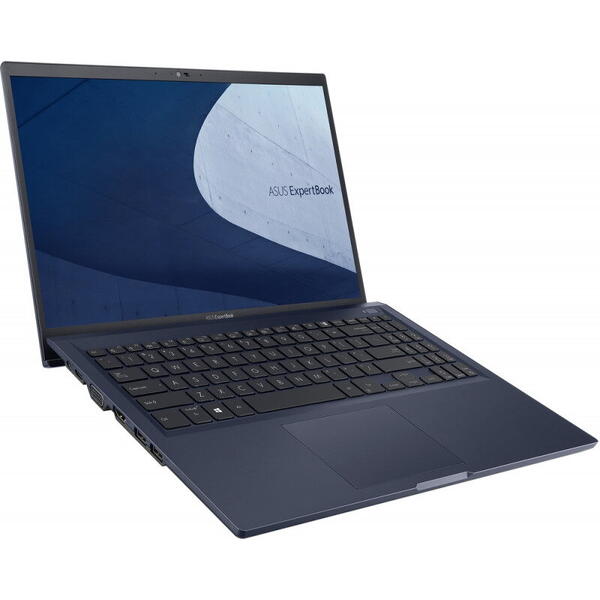 Laptop Asus ExpertBook B1 B1500CBA, 15.6 inch, Full HD, Procesor Intel Core i5-1235U (12M Cache, up to 4.40 GHz, with IPU), 8GB DDR4, 512GB SSD, Intel Iris Xe, No OS, Star Black